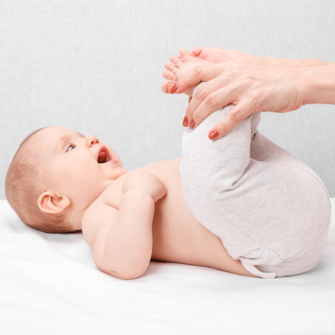 Fisioterapia pediátrica con bebé